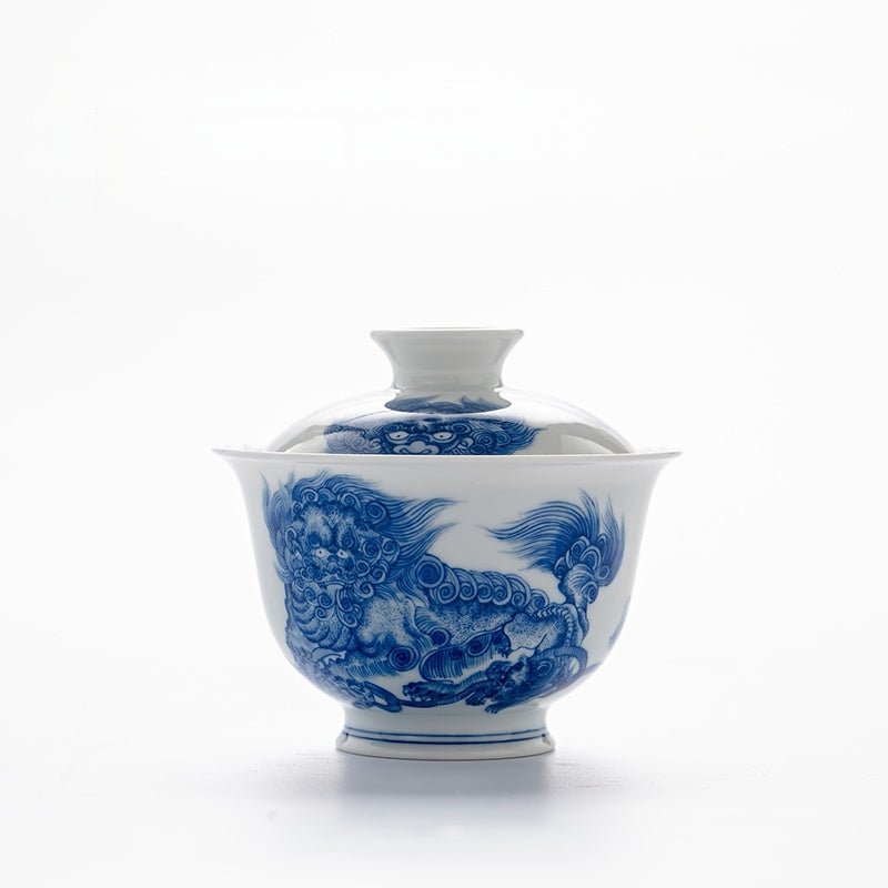 Shi Zi Xiu Qiu 150cc - Jing De Zhen Porcelain Gaiwan - zycs_China
