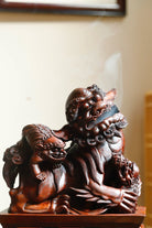 Shi Zi Xiu Qiu - Wood Sculpture - zycs_China