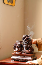 Shi Zi Xiu Qiu - Wood Sculpture - zycs_China