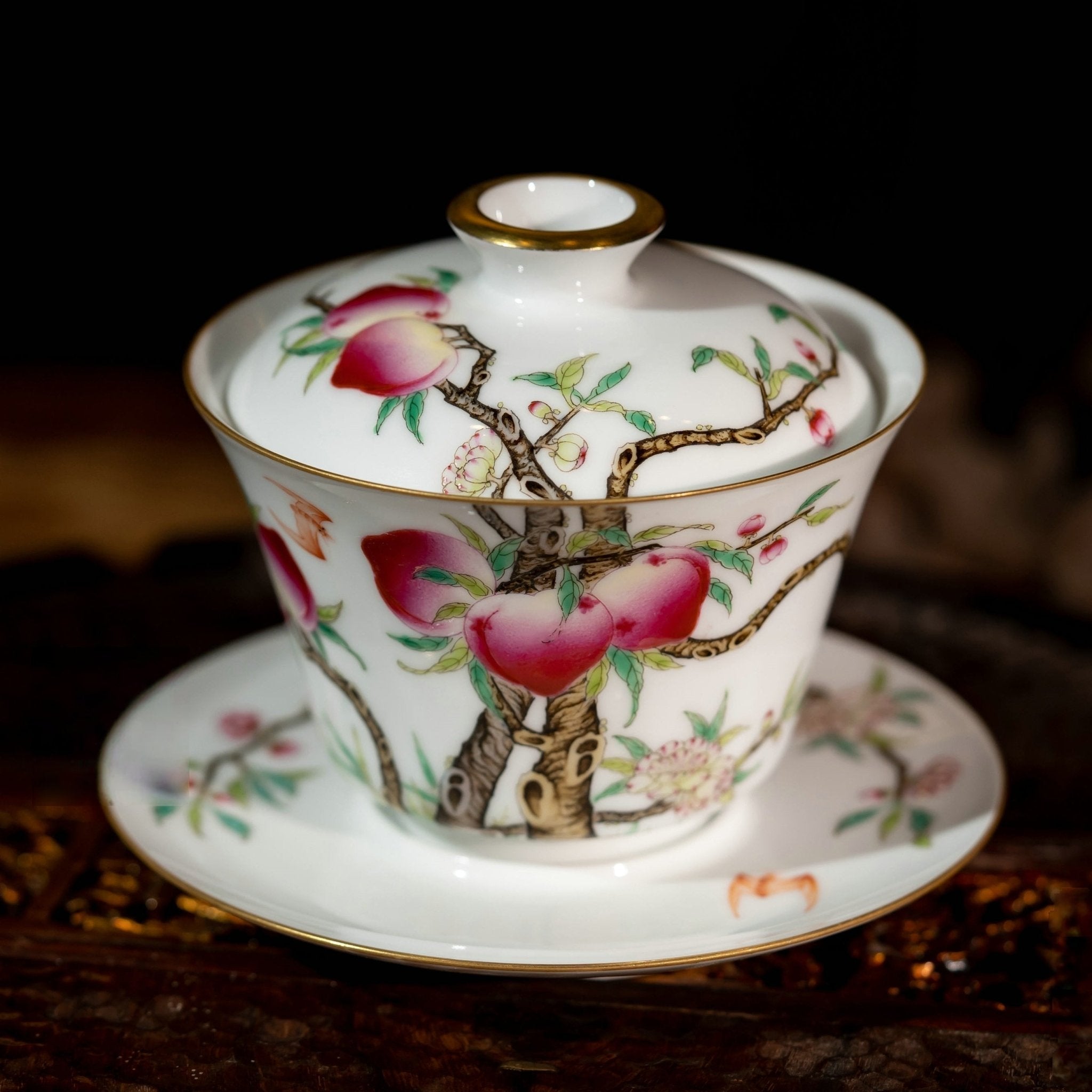 Shou Tao 200cc - Jing De Zhen Porcelain Gaiwan - zycs_China