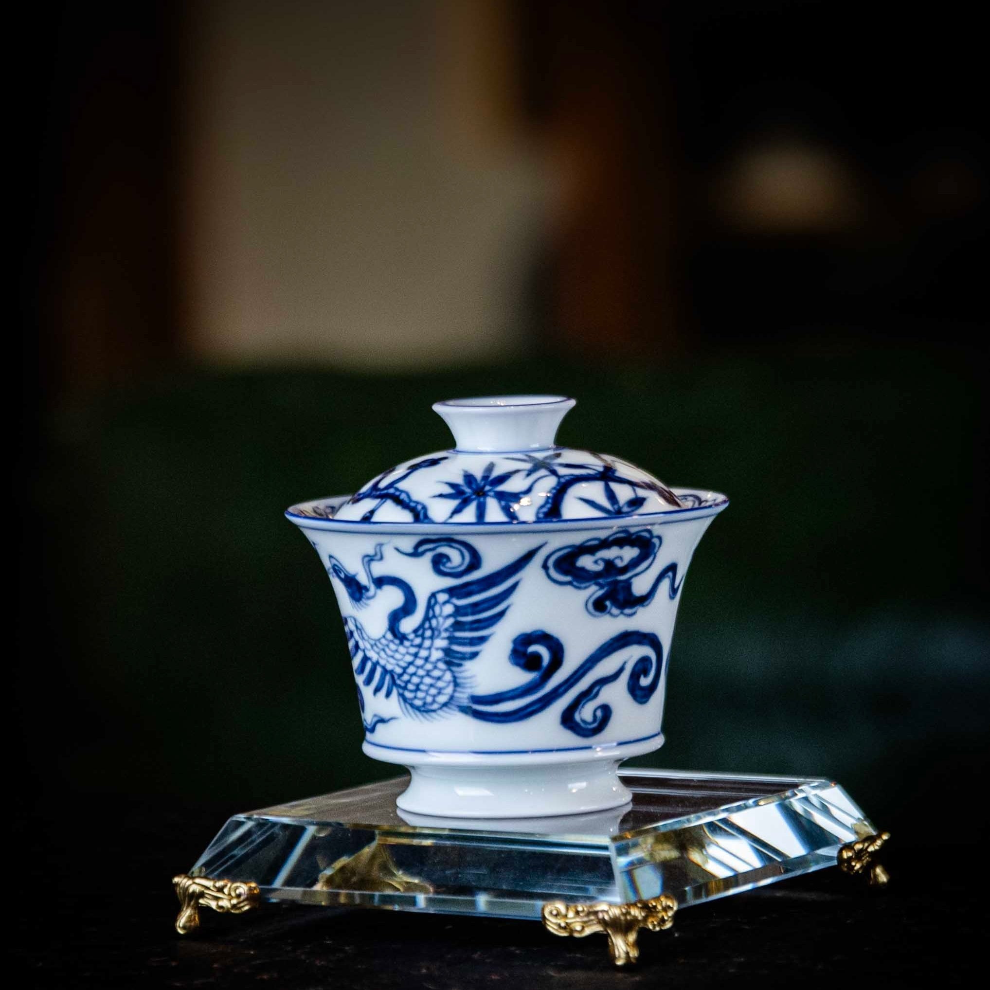 Shuang Feng 100cc - Jing De Zhen Porcelain Gaiwan - zycs_China