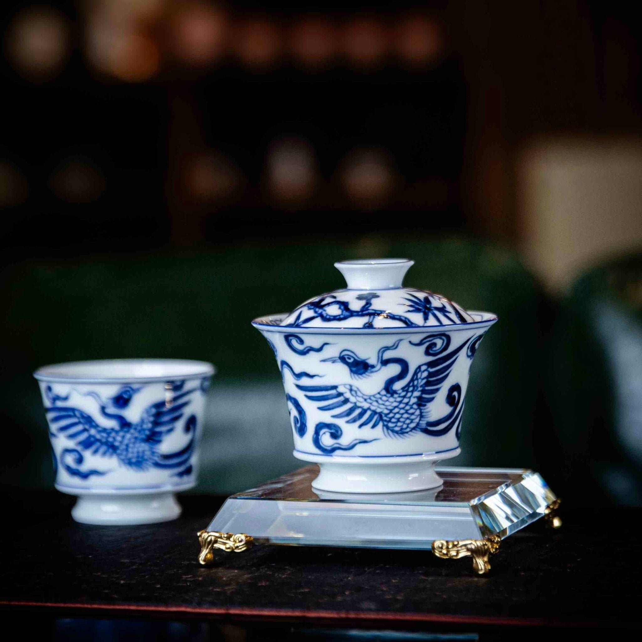 Shuang Feng 100cc - Jing De Zhen Porcelain Gaiwan - zycs_China