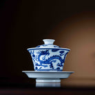 Shuang Long 120cc - Jing De Zhen Porcelain Gaiwan zycschina
