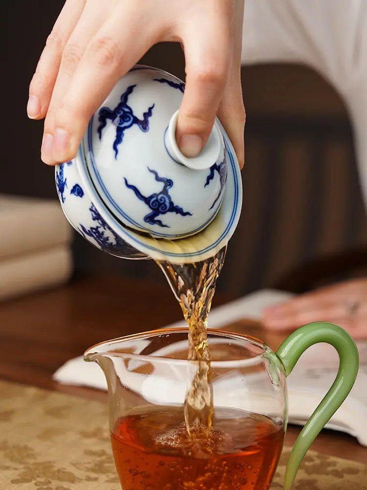 Shuang Long 150cc - Jing De Zhen Handmade Gai Wan - zycs_China - tea - teapot