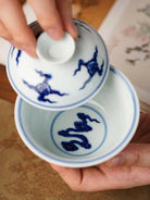 Shuang Long 150cc - Jing De Zhen Handmade Gai Wan - zycs_China - tea - teapot