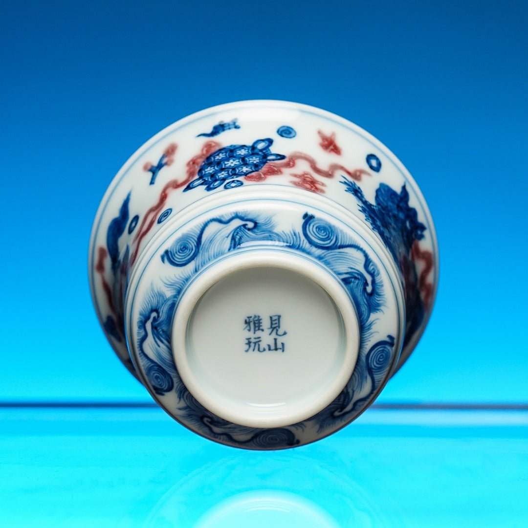 Shuang Shi Xiu Qiu 150cc - Jing De Zhen Porcelain Gaiwan - zycs_China