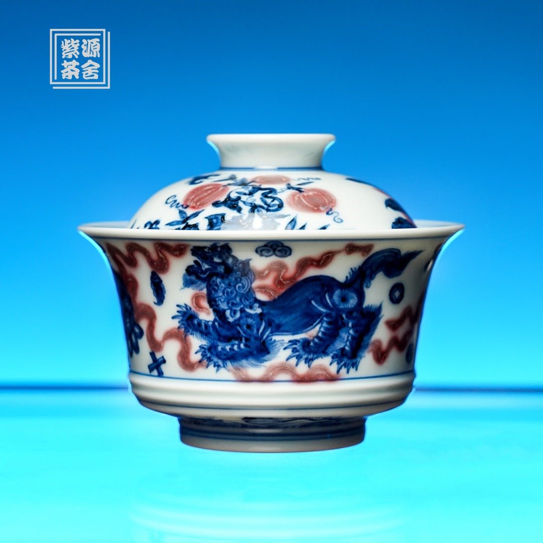 Shuang Shi Xiu Qiu 150cc - Jing De Zhen Porcelain Gaiwan - zycs_China
