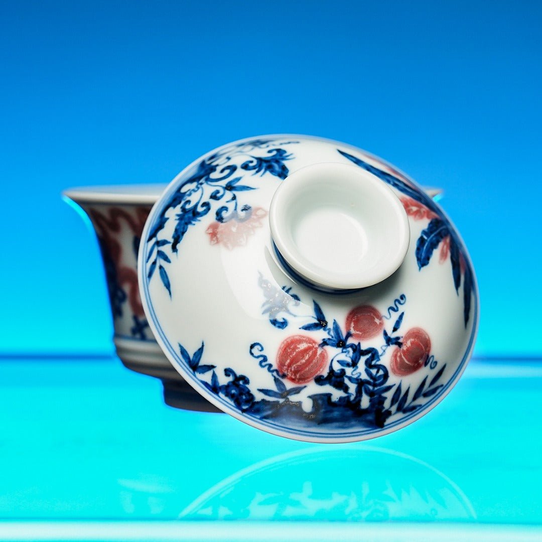 Shuang Shi Xiu Qiu 150cc - Jing De Zhen Porcelain Gaiwan - zycs_China