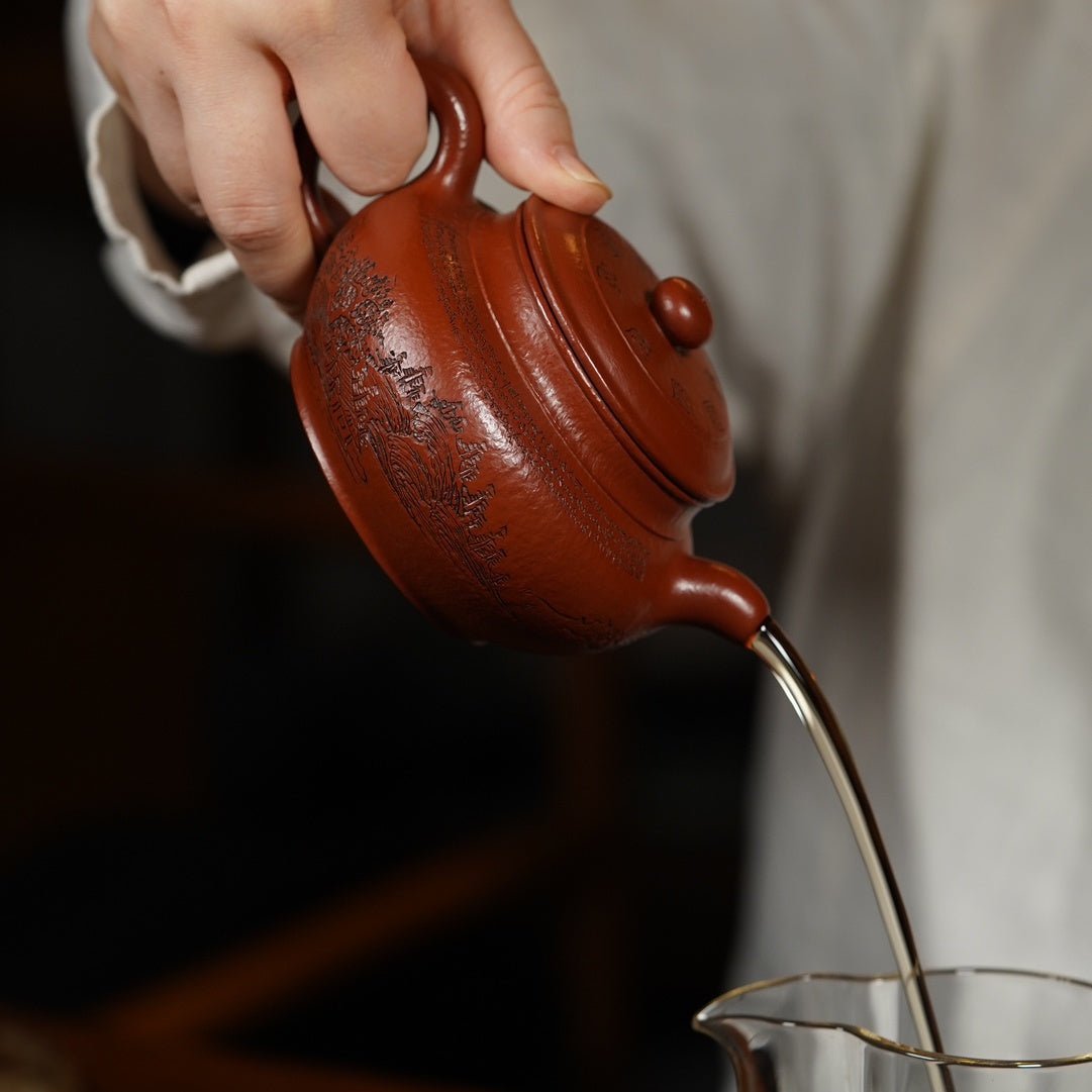 Shuang Xian Fang Gu 280cc - Yixing Handmade Teapot - zycs_China