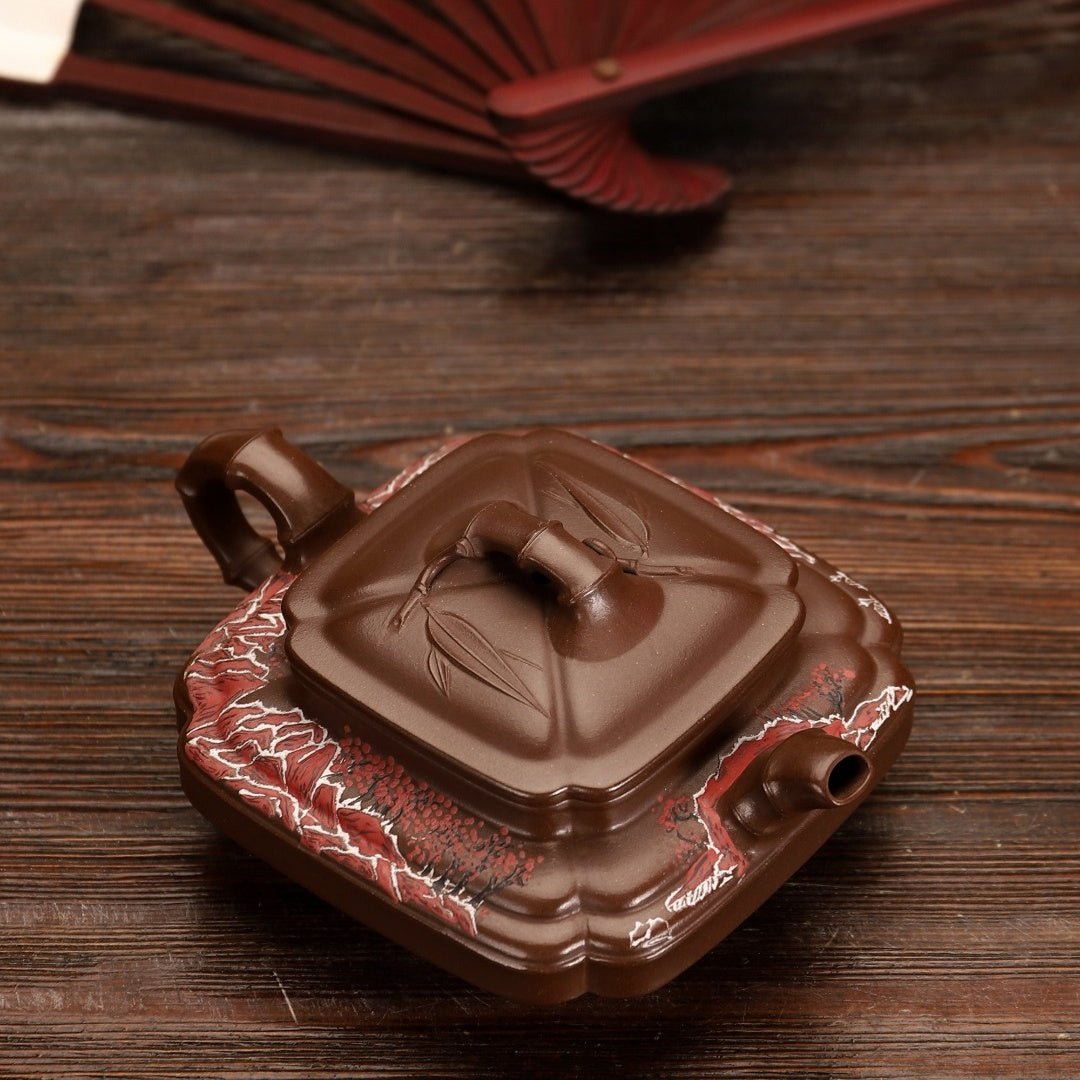 Si Fang Bian Zhu Duan 200cc - Yixing Handmade Teapot - zycs_China