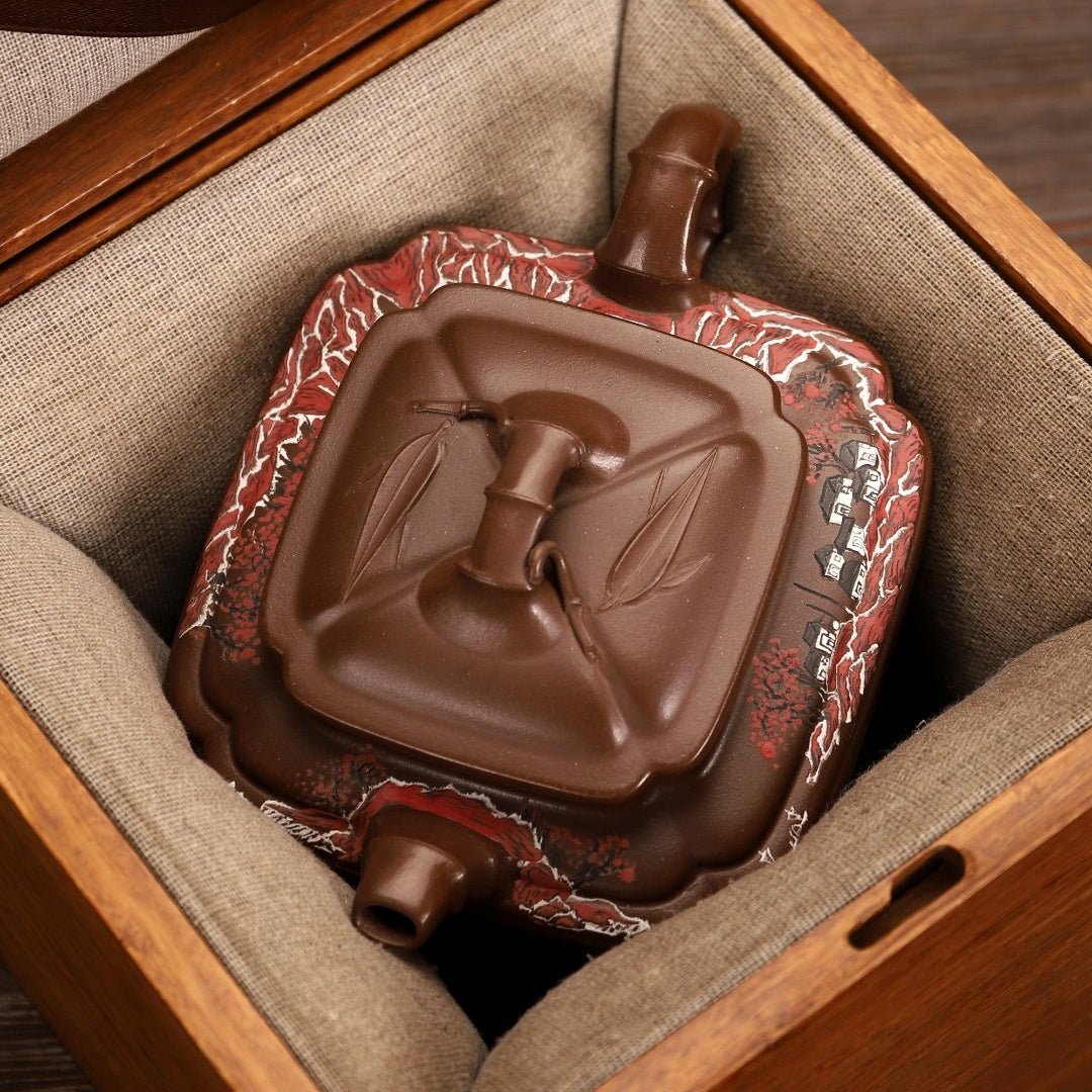 Si Fang Bian Zhu Duan 200cc - Yixing Handmade Teapot - zycs_China