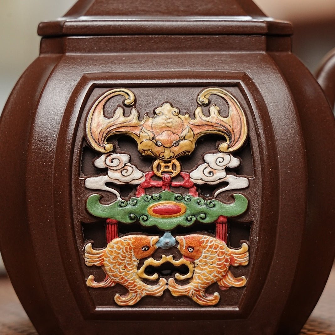 Si Fang Gong Deng 400cc - Yixing Handmade Teapot - zycs_China
