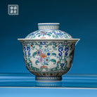Si Ji Hua 130cc - Jing De Zhen Porcelain Gaiwan - zycs_China