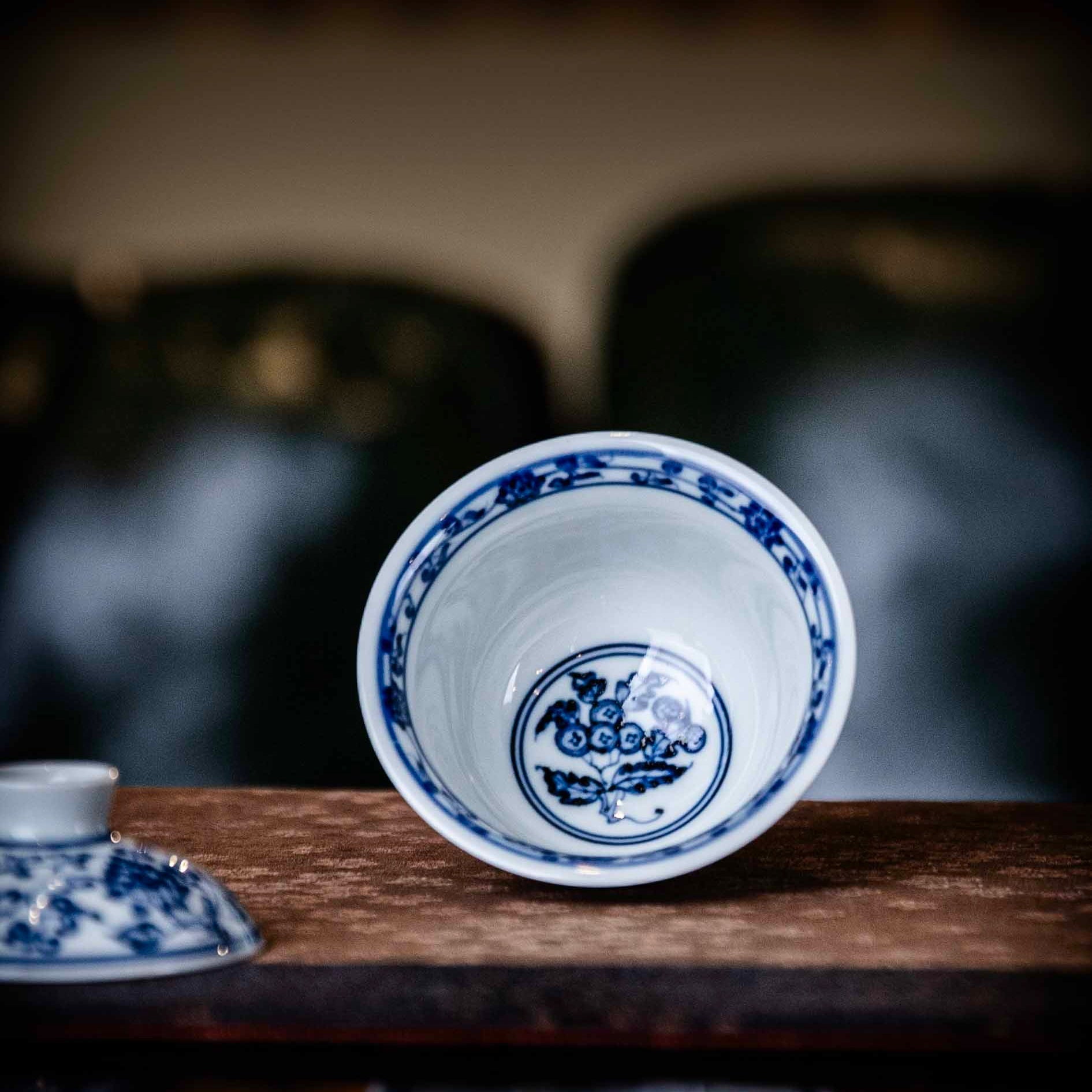 Si Ji Hua Hui 50cc - Jing De Zhen Porcelain Gaiwan - zycs_China