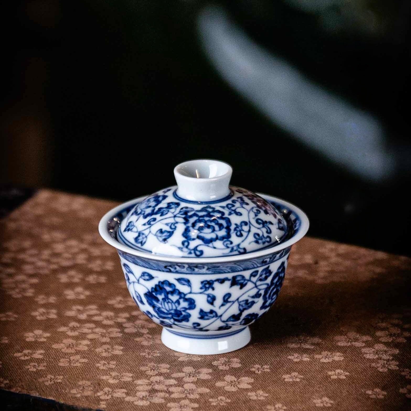 Si Ji Hua Hui 50cc - Jing De Zhen Porcelain Gaiwan - zycs_China