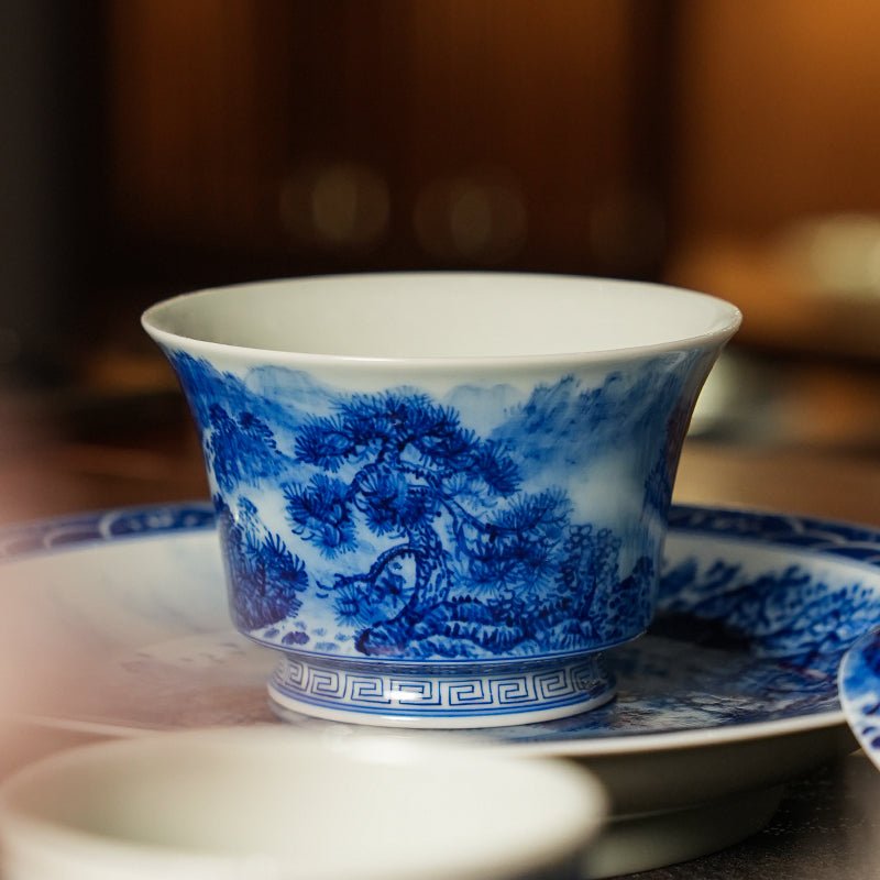 Song Yun Shan Shui 150cc - Jing De Zhen Porcelain Gaiwan - zycs_China