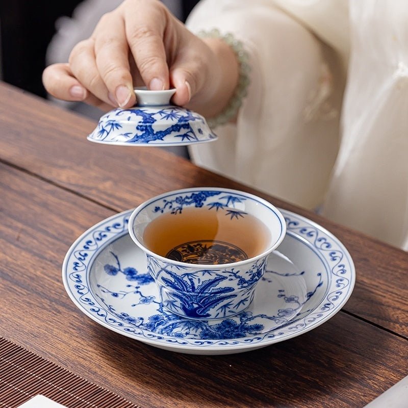 Song Zhu Mei 110cc - Jing De Zhen Porcelain Gaiwan - zycs_China