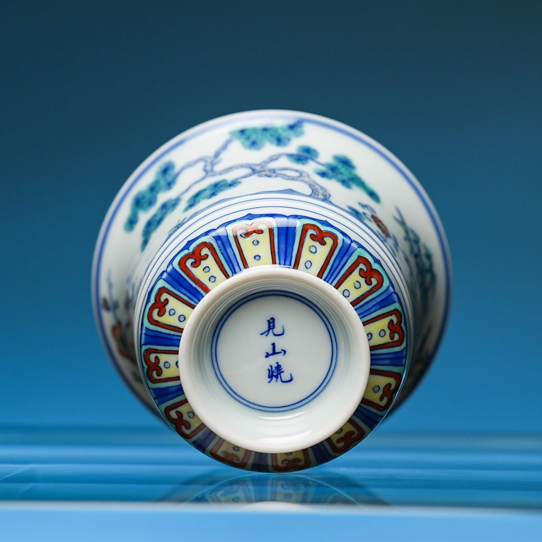 Song Zhu Mei 160cc - Jing De Zhen Porcelain Gaiwan - zycs_China