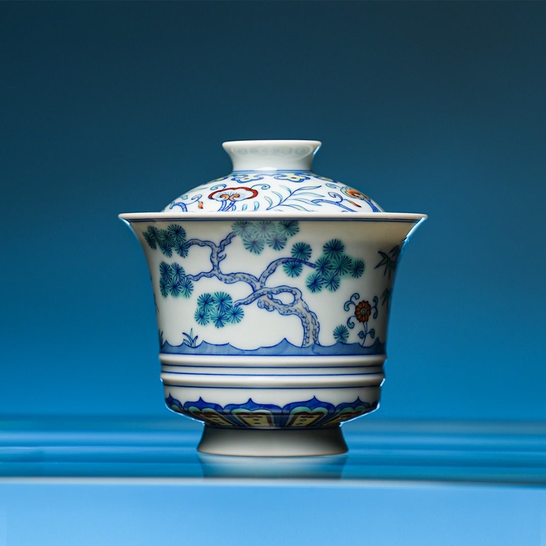 Song Zhu Mei 160cc - Jing De Zhen Porcelain Gaiwan - zycs_China