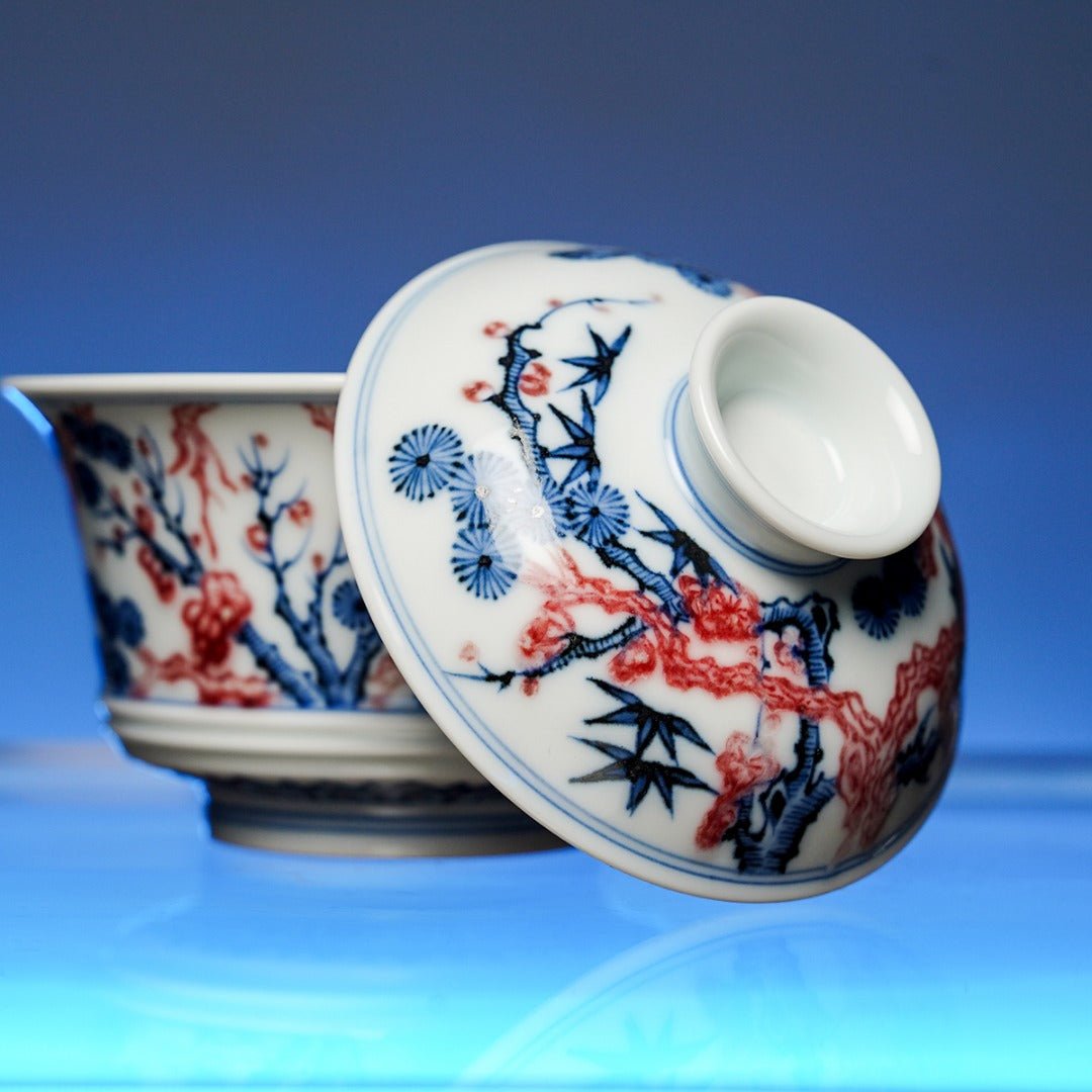 Song Zhu Mei 160cc - Jing De Zhen Porcelain Gaiwan - zycs_China