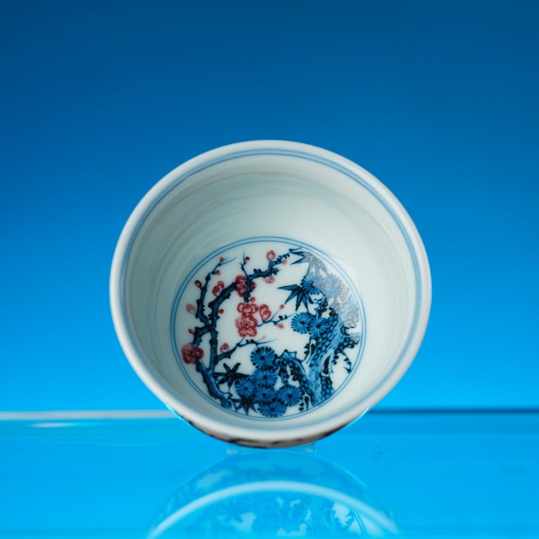 Song Zhu Mei 160cc - Jing De Zhen Porcelain Gaiwan - zycs_China