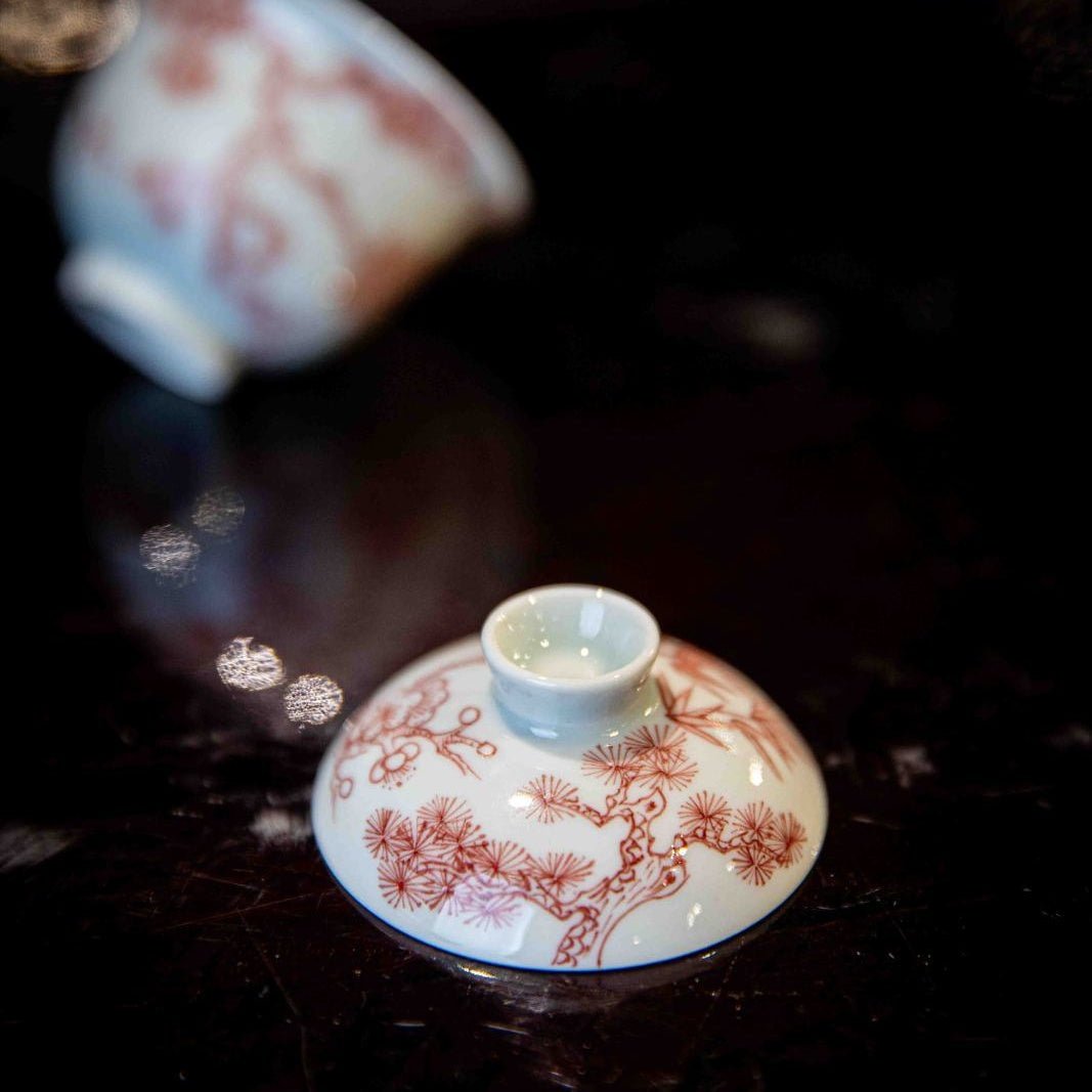 Song Zhu Mei 70cc - Jing De Zhen Porcelain Gaiwan - zycs_China