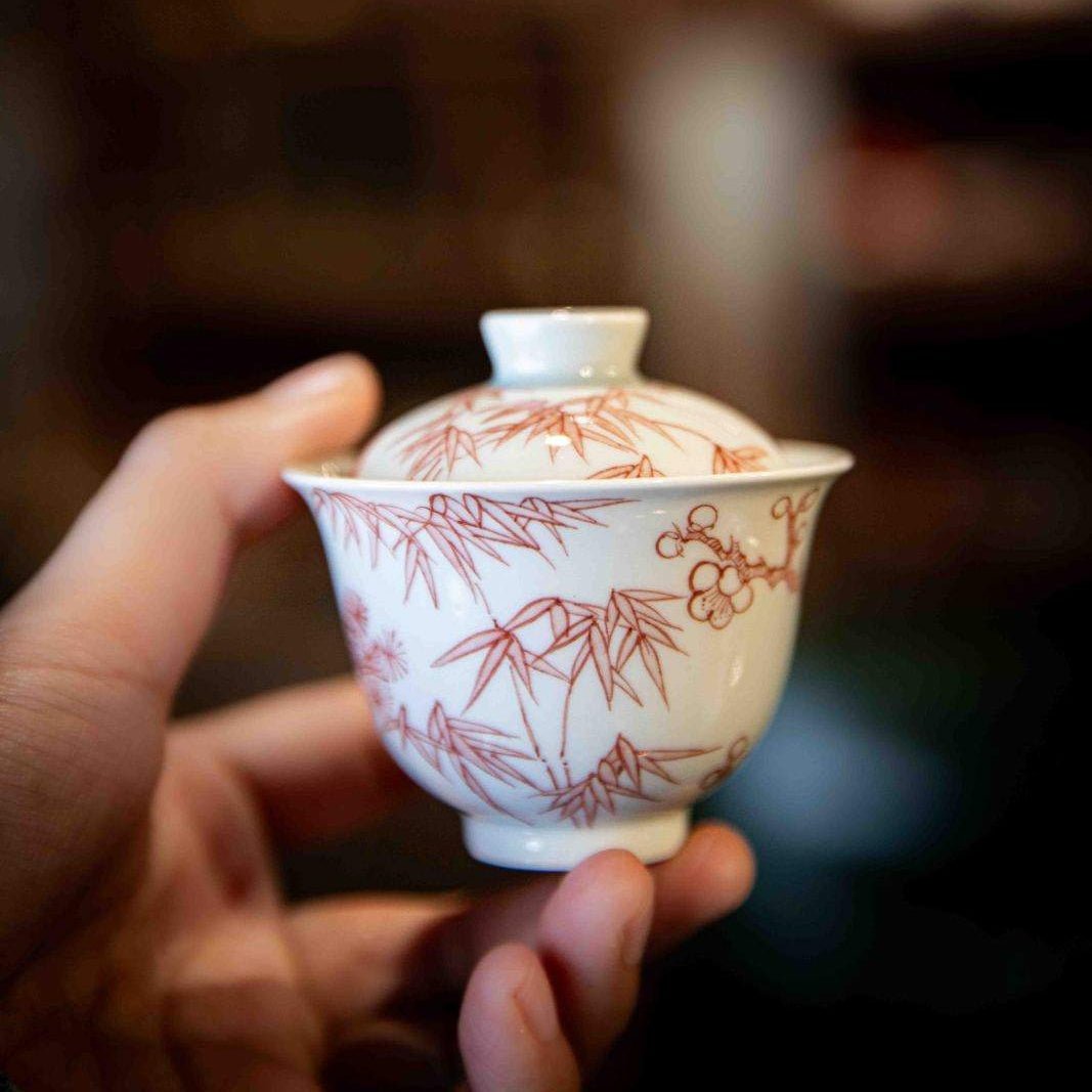 Song Zhu Mei 70cc - Jing De Zhen Porcelain Gaiwan - zycs_China