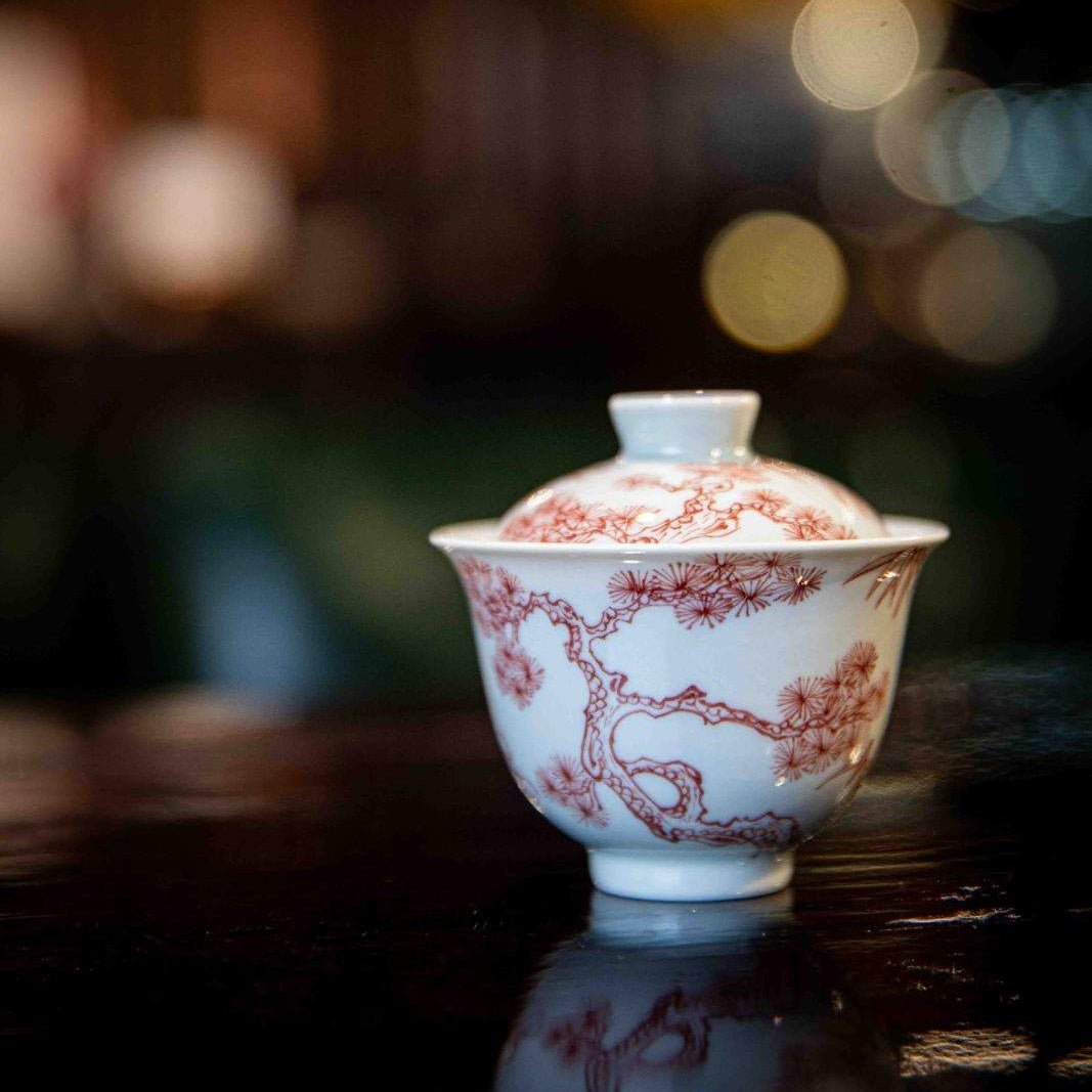 Song Zhu Mei 70cc - Jing De Zhen Porcelain Gaiwan - zycs_China