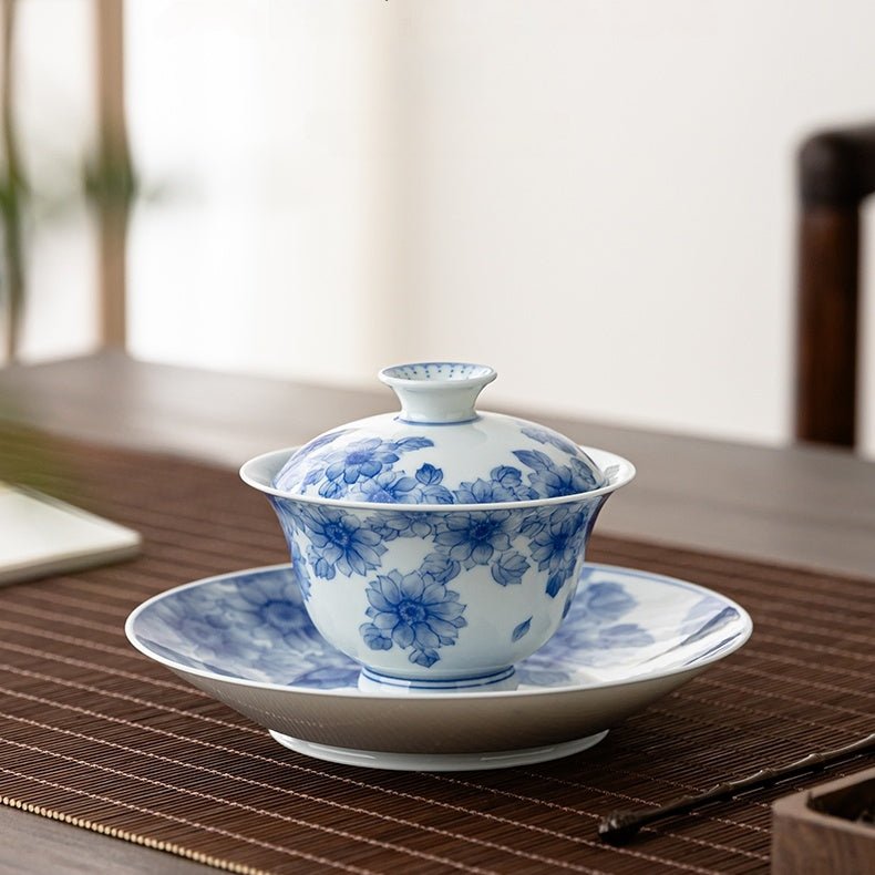 Tai Yang Hua 120cc - Jing De Zhen Porcelain Gaiwan - zycs_China
