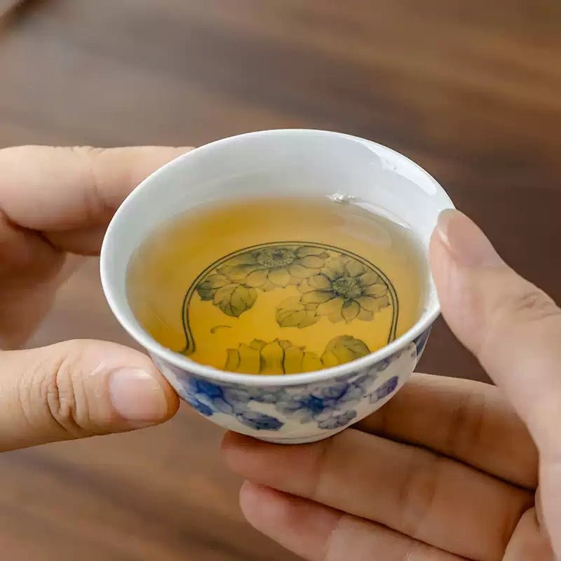 Tai Yang Hua 120cc - Jing De Zhen Porcelain Gaiwan - zycs_China