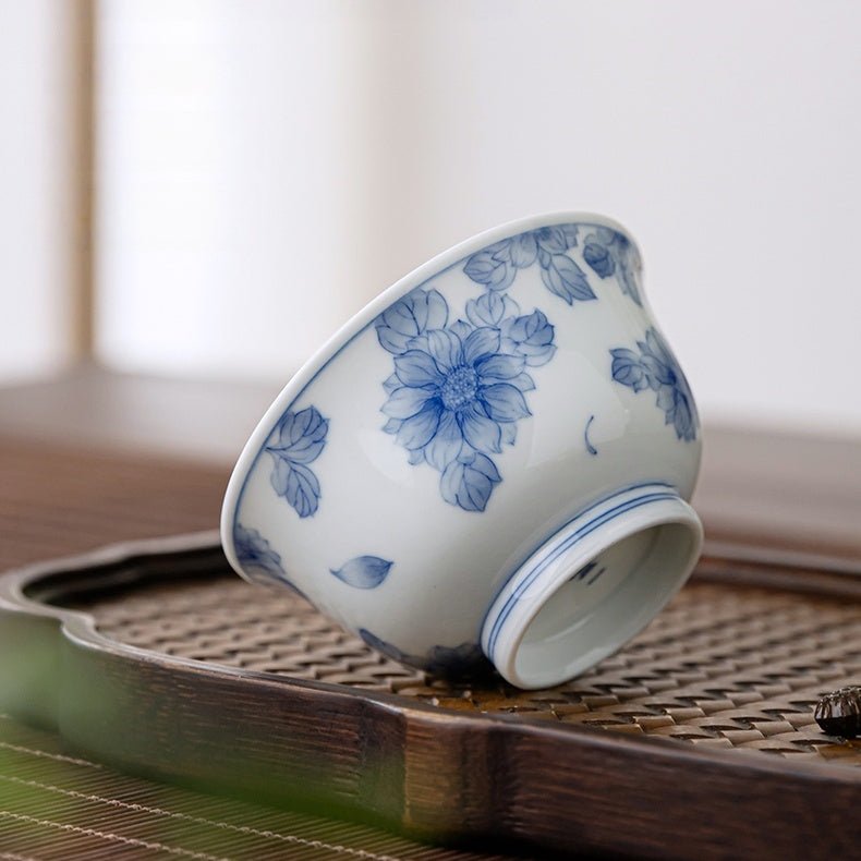 Tai Yang Hua 120cc - Jing De Zhen Porcelain Gaiwan - zycs_China