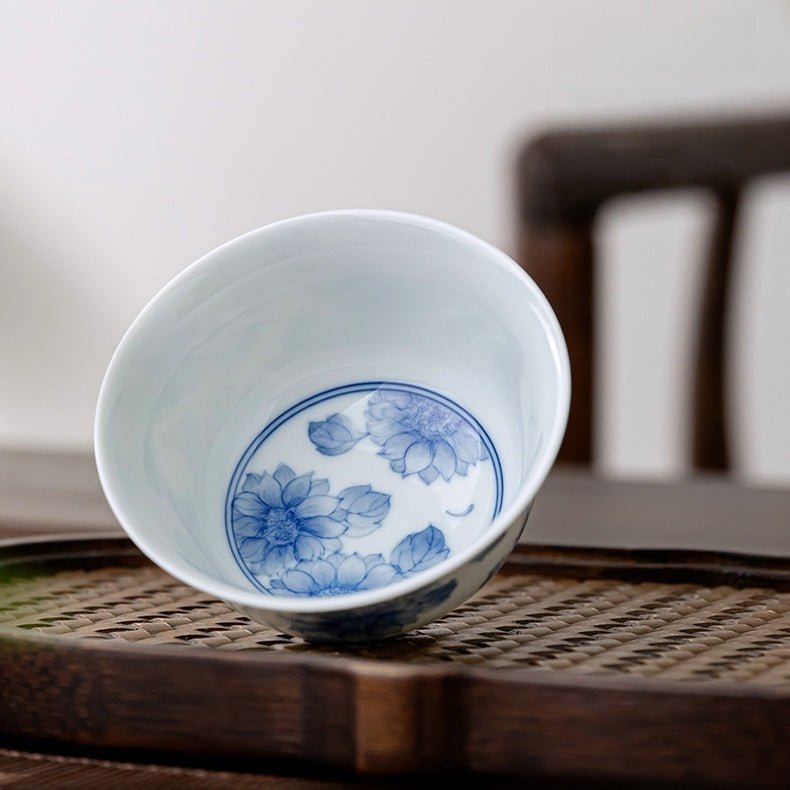 Tai Yang Hua 120cc - Jing De Zhen Porcelain Gaiwan - zycs_China