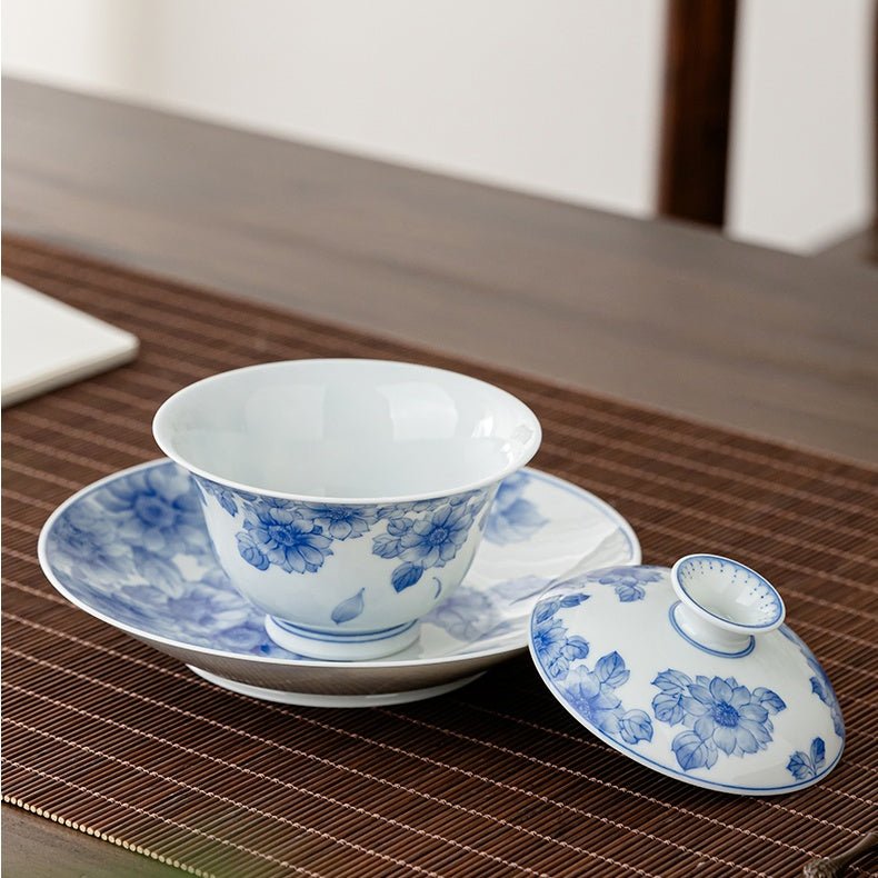 Tai Yang Hua 120cc - Jing De Zhen Porcelain Gaiwan - zycs_China