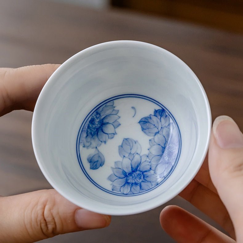 Tai Yang Hua 120cc - Jing De Zhen Porcelain Gaiwan - zycs_China