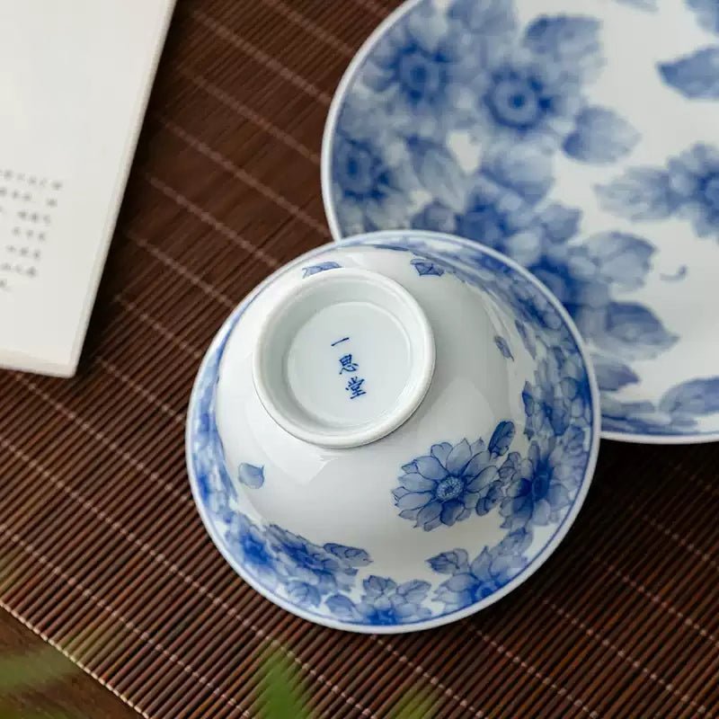 Tai Yang Hua 120cc - Jing De Zhen Porcelain Gaiwan - zycs_China