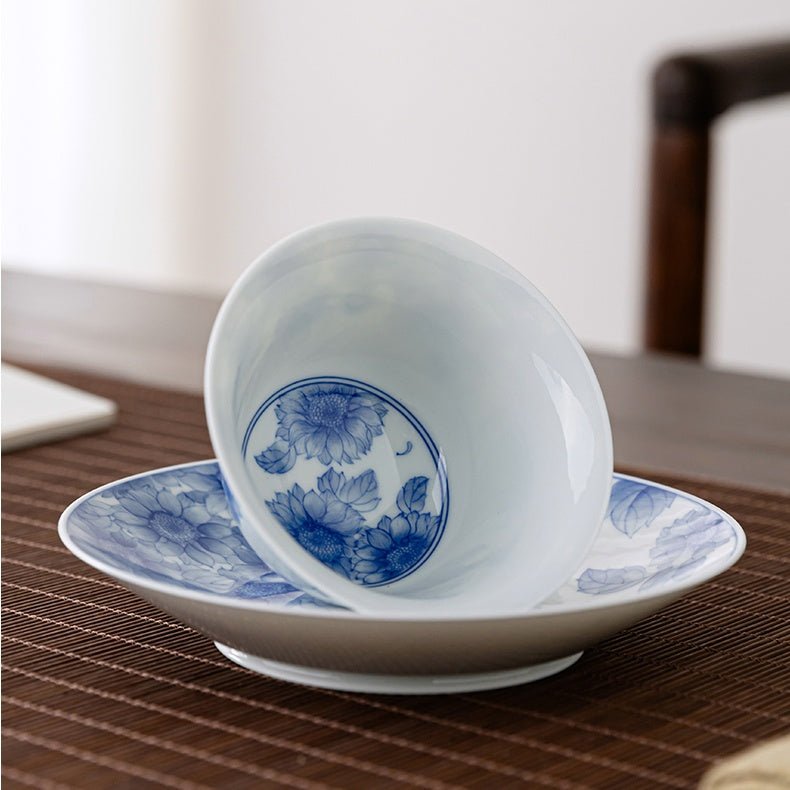 Tai Yang Hua 120cc - Jing De Zhen Porcelain Gaiwan - zycs_China
