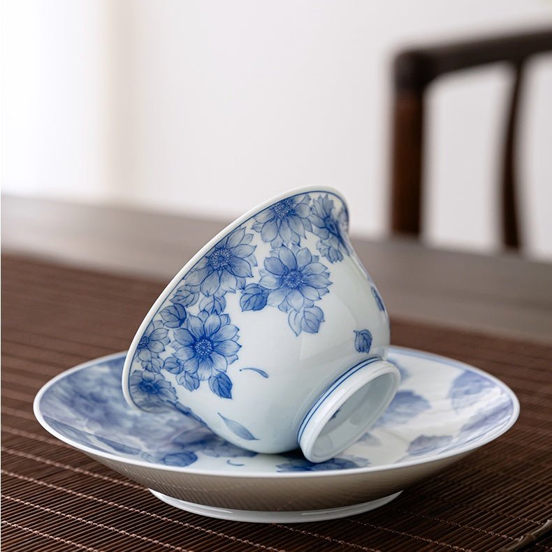 Tai Yang Hua 120cc - Jing De Zhen Porcelain Gaiwan - zycs_China