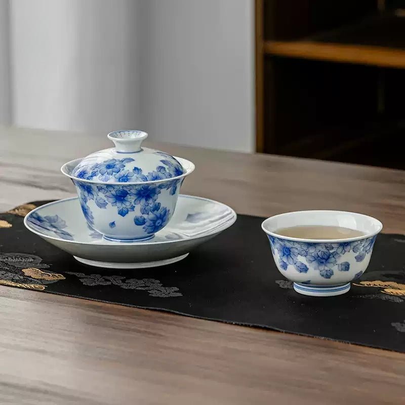 Tai Yang Hua 120cc - Jing De Zhen Porcelain Gaiwan - zycs_China