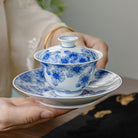 Tai Yang Hua 120cc - Jing De Zhen Porcelain Gaiwan - zycs_China