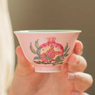 Tao Hong Shi Liu - Jing De Zhen Porcelain Teacup - zycs_China - tea - teapot