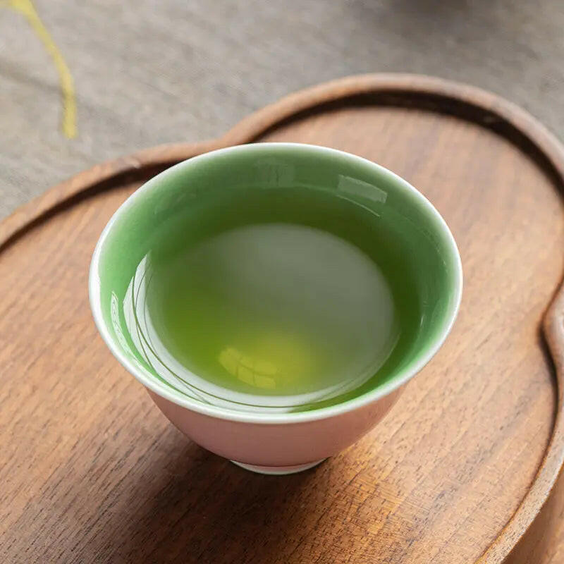 Tao Hong Shi Liu - Jing De Zhen Porcelain Teacup - zycs_China - tea - teapot