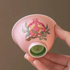 Tao Hong Shi Liu - Jing De Zhen Porcelain Teacup - zycs_China - tea - teapot