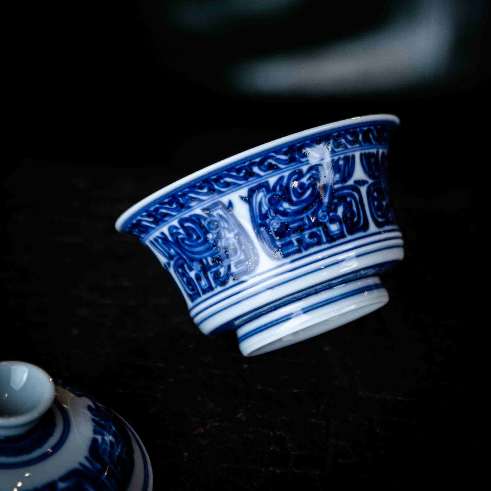 Tao Tie 140cc - Jing De Zhen Porcelain Gaiwan - zycs_China