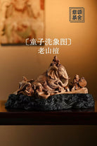 Tong Zi Xi Xiang Tu - Wood Sculpture - zycs_China