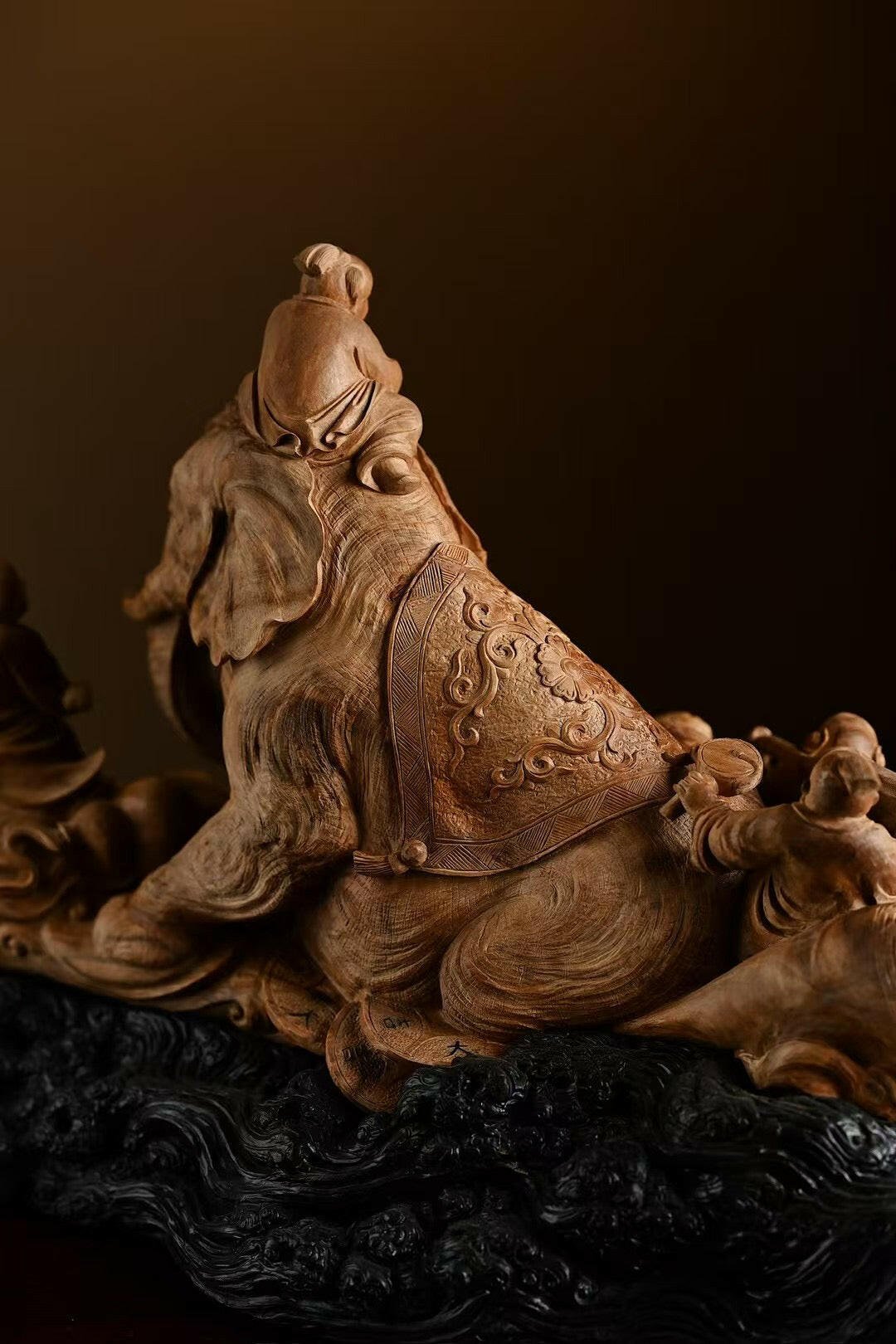 Tong Zi Xi Xiang Tu - Wood Sculpture - zycs_China