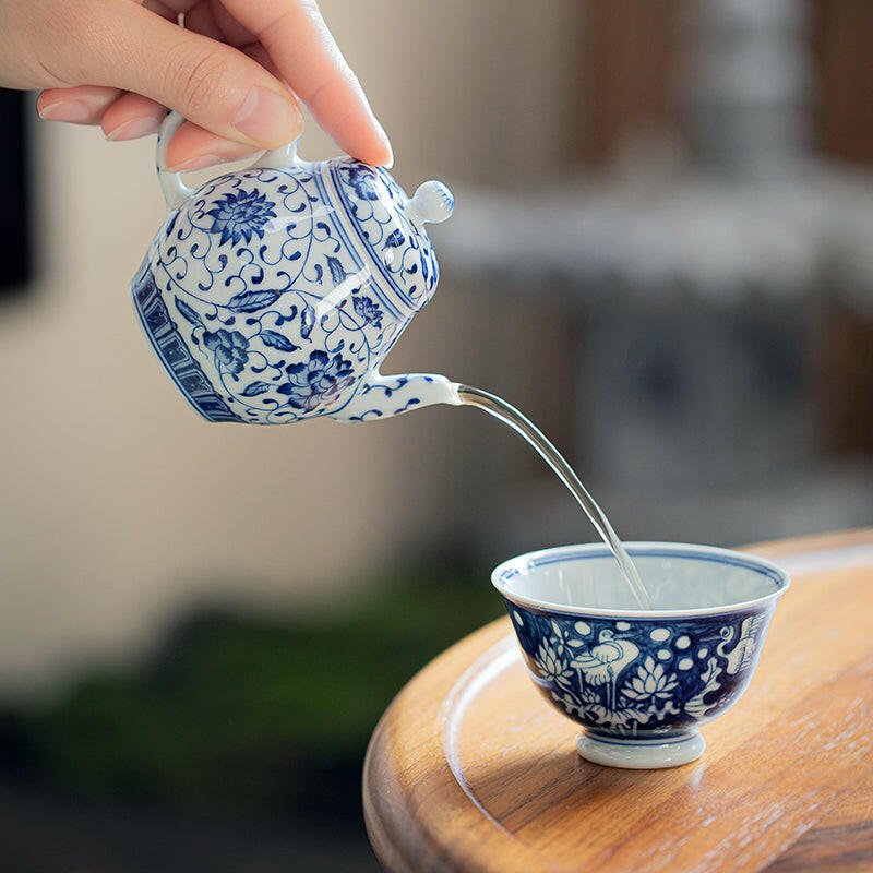 Tuo Shui Mu Dan - Jing De Zhen Porcelain Teapot - zycs_China