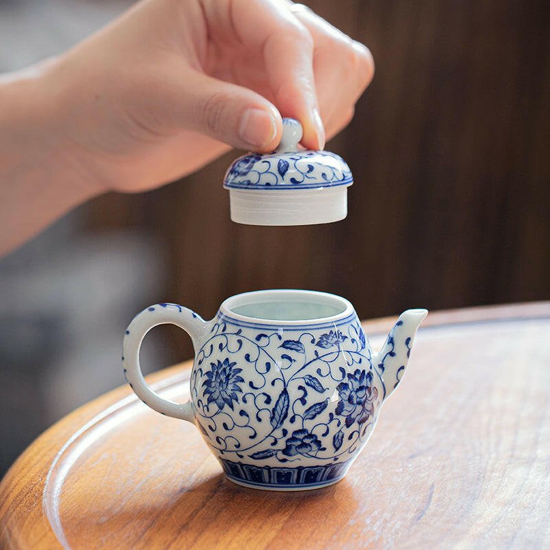 Tuo Shui Mu Dan - Jing De Zhen Porcelain Teapot - zycs_China