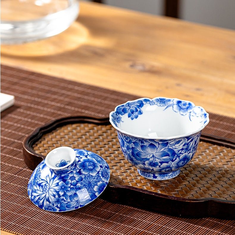 Wan Hua 130cc - Jing De Zhen Porcelain Gaiwan - zycs_China