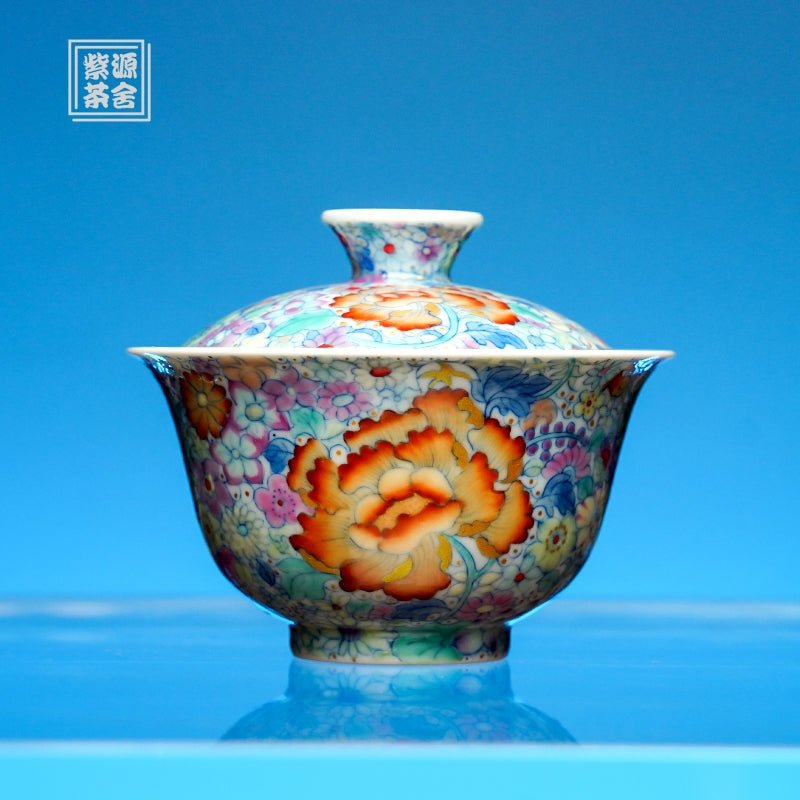 Wan Hua 135cc - Jing De Zhen Porcelain Gaiwan - zycs_China