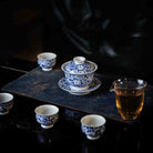 Wan Hua 160cc - Jing De Zhen Porcelain Gaiwan - zycs_China